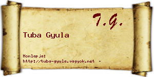 Tuba Gyula névjegykártya
