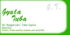 gyula tuba business card